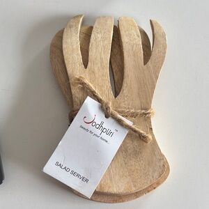 Jodhpuri Wooden Salad Server Set